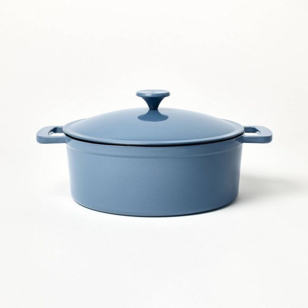 5.5qt Enamel Dutch Oven Blue - Figmint